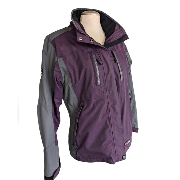 Misty Mountain purple and grey anorak shell jacket size medium - Picture 3 of 10